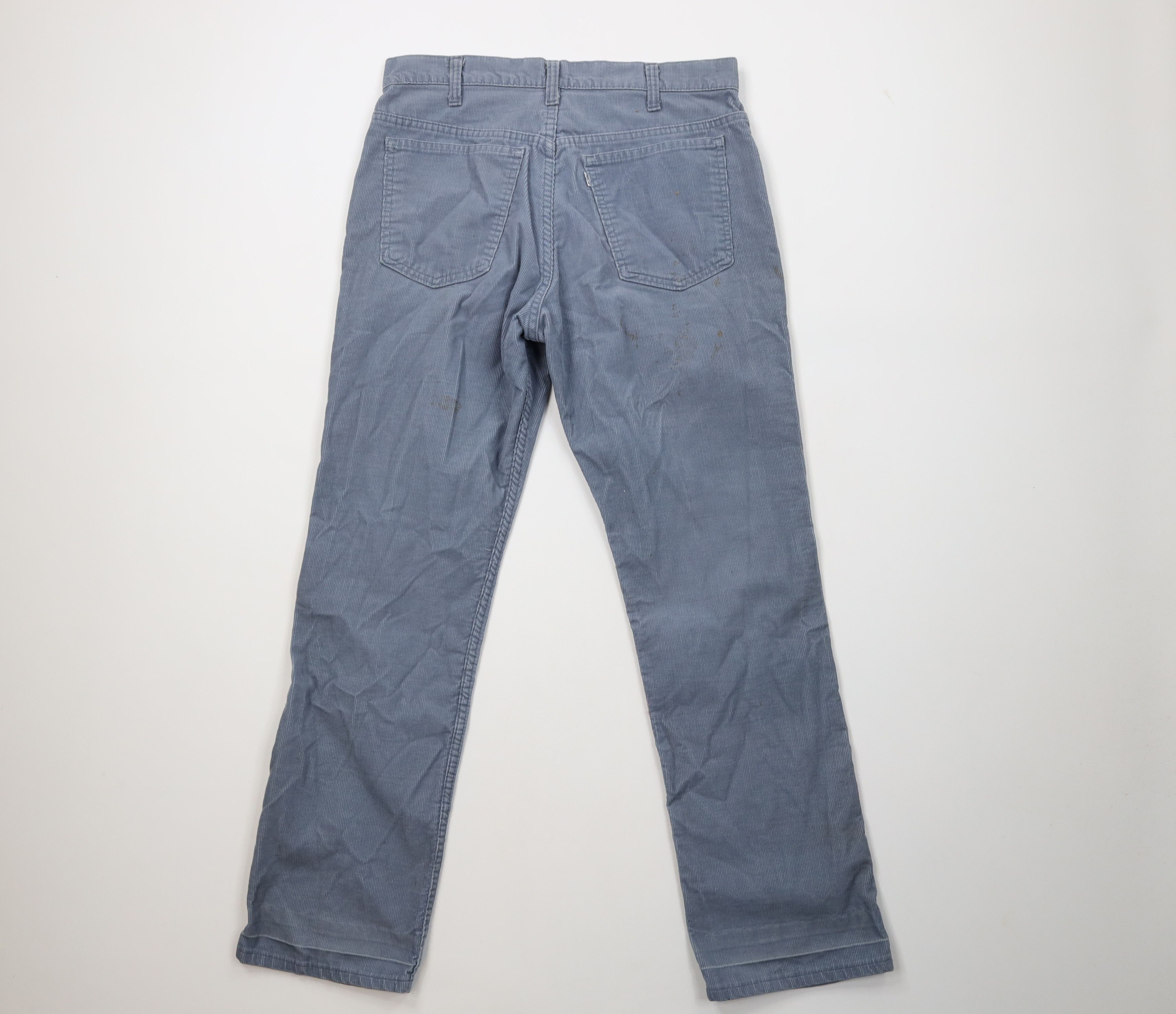Levi's Vintage 70s Levis 501 Original Fit Corduroy Pants Blue USA Size US 34 / EU 50 - 10 Thumbnail