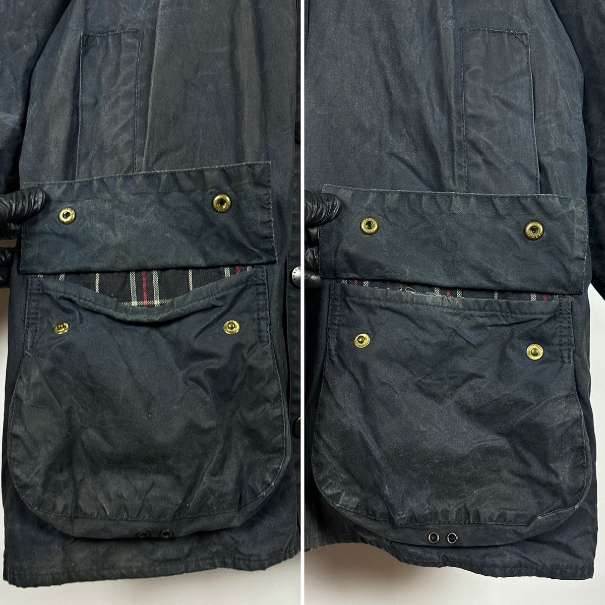 Barbour Vintage Barbour Beaufort Navy Waxed Jacket/Warm Pile Lining Size US L / EU 52-54 / 3 - 15 Thumbnail