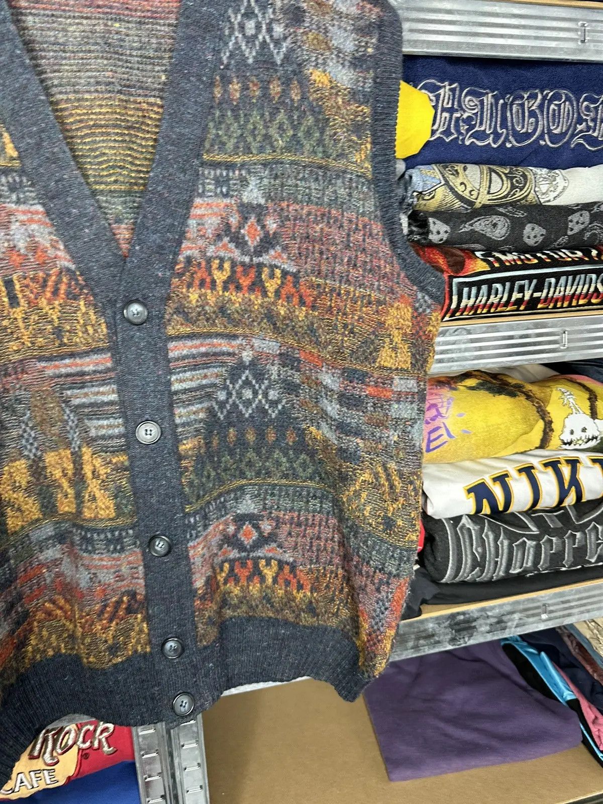 Vintage Vintage Old Money Cardigan Sweater Vest Gallery Art Knit Y2K Size US M / EU 48-50 / 2 - 5 Thumbnail