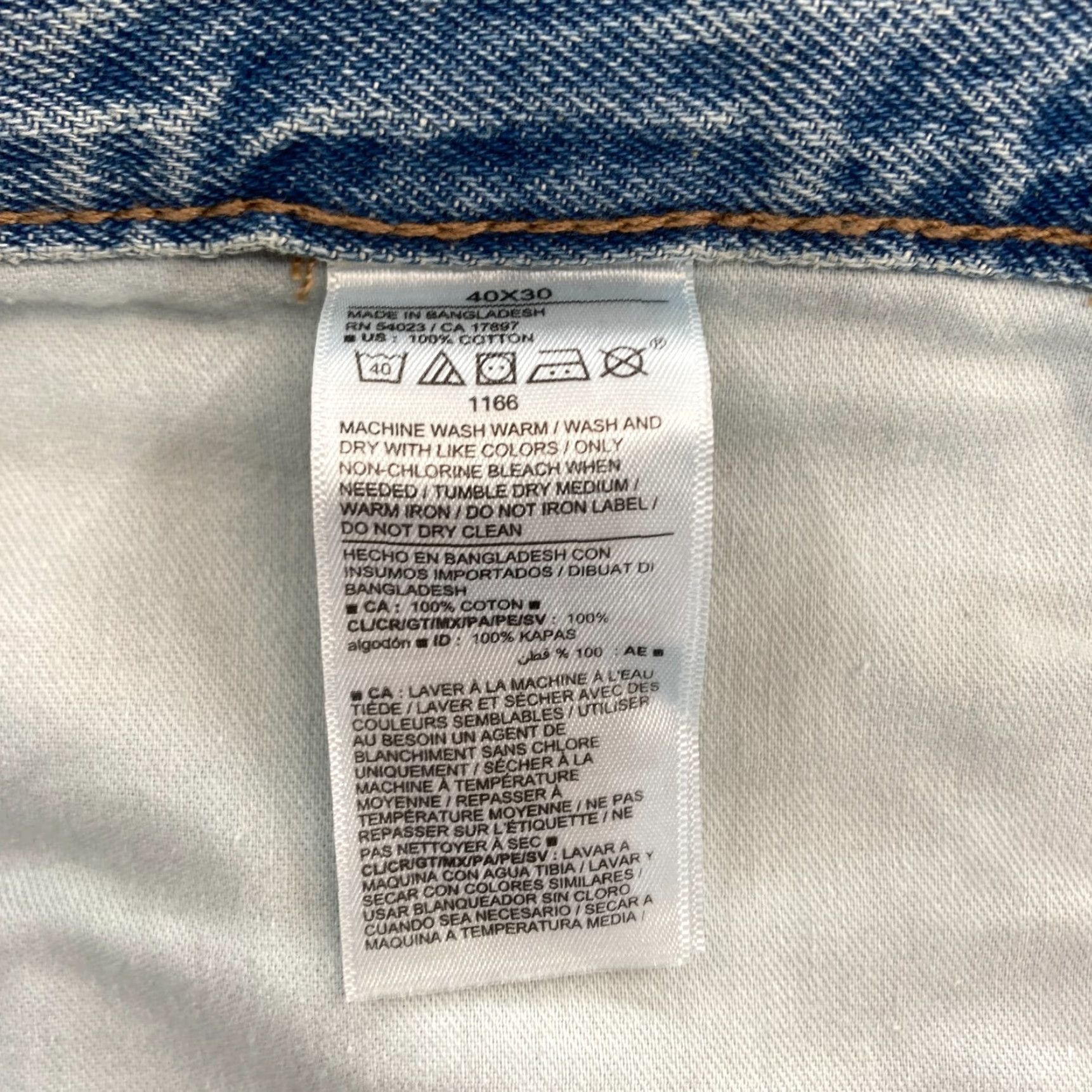 Old Navy Old Navy Jeans Mens 40x30 Relaxed Straight Leg Light Blue Denim Jeans Size US 40 / EU 56 - 6 Thumbnail