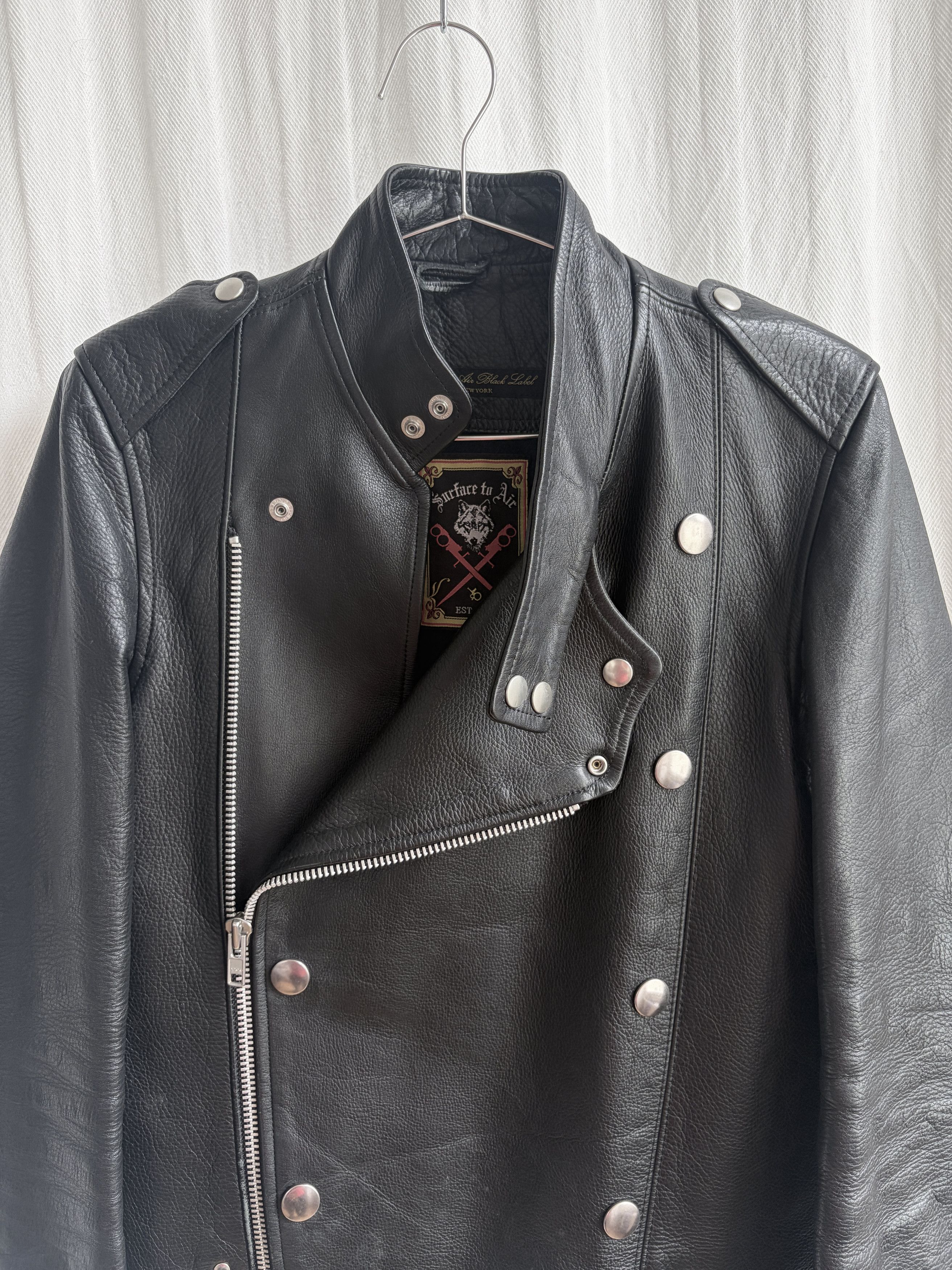 Surface To Air Double Breasted Leather Jacket Size US S / EU 44-46 / 1 - 3 Thumbnail
