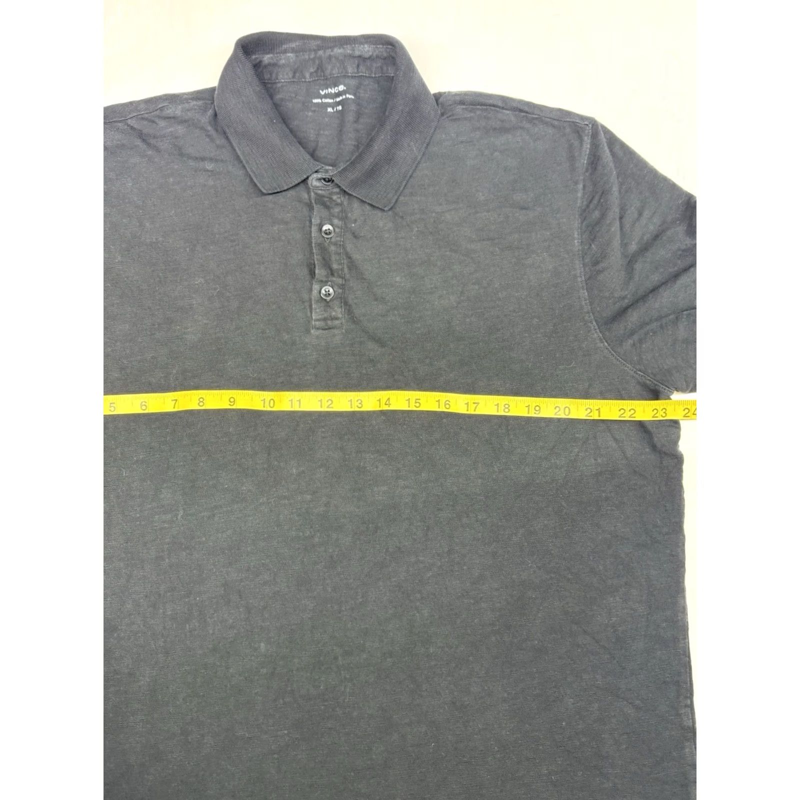Vince Vince Polo Shirt Black Short Sleeve Knit 100% Cotton Mens XL Polo Casual Golf Size US XL / EU 56 / 4 - 3 Thumbnail