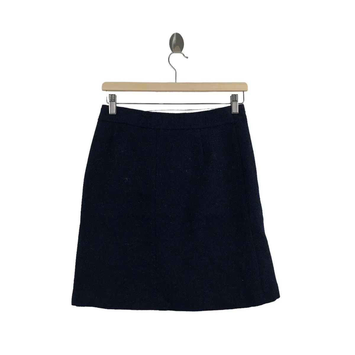 Harris Tweed Vtg HARRIS TWEEED Hand Woven A-Line Wrap Mini Skirt Pencil Size 28" / US 6 / IT 42 - 3 Thumbnail