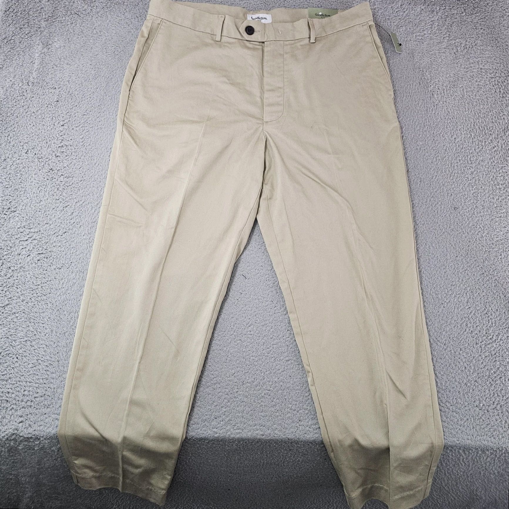 Vintage Goodfellow & Co Pants Mens 36x28 Khaki Slim Chino Flat Front Stretch Pocket Tapered Modern Casual Business Mens Size US 36 / EU 52 - 2 Thumbnail