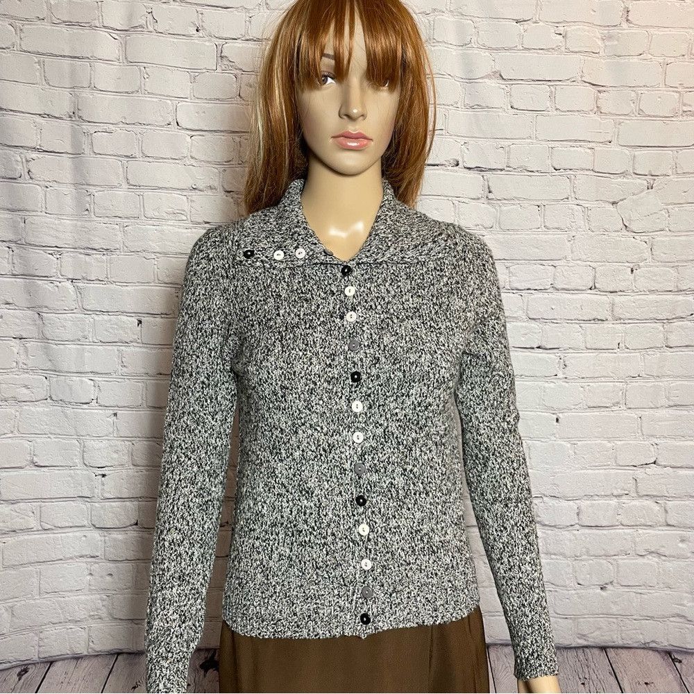 Other NWT New Petite Sophisticate Cotton Silk Blend Knit Grey Car Size XS / US 0-2 / IT 36-38 - 1 Thumbnail