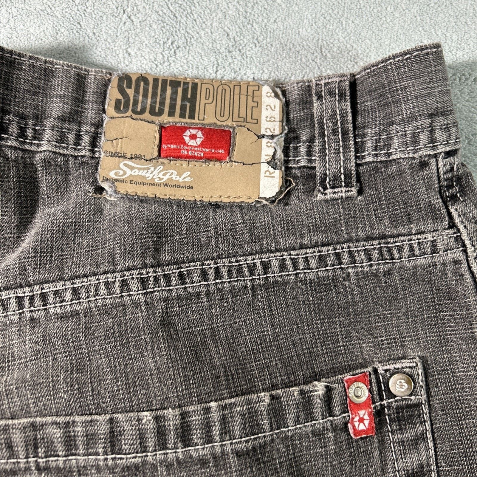 Southpole Southpole Red Tab Beyond Baggy Jeans 38x25 Raw Hems Wide Size US 38 / EU 54 - 8 Thumbnail