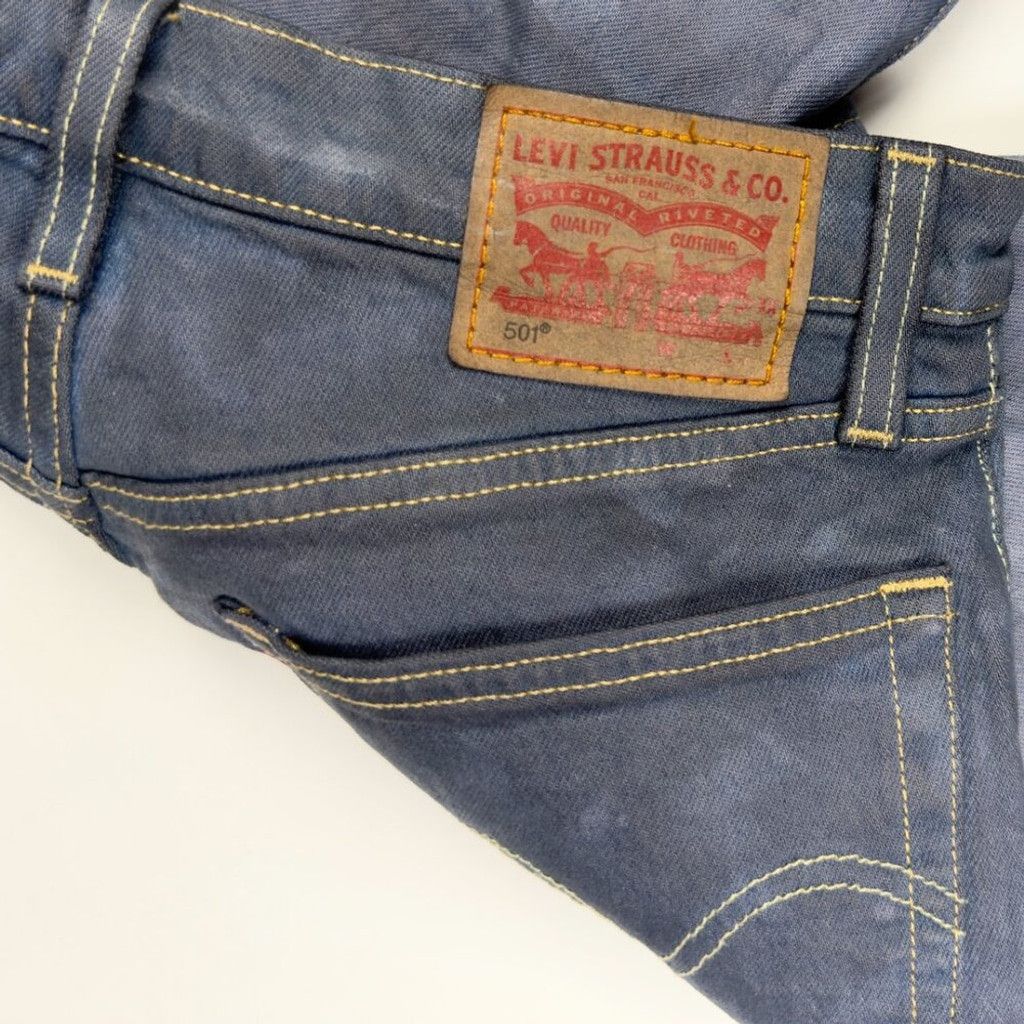 Levi's LEVI'S Vintage Rare Tie-dye Cropped Blue Denim Jeans sz 25 Size 25" / US 0 / IT 36 - 3 Thumbnail