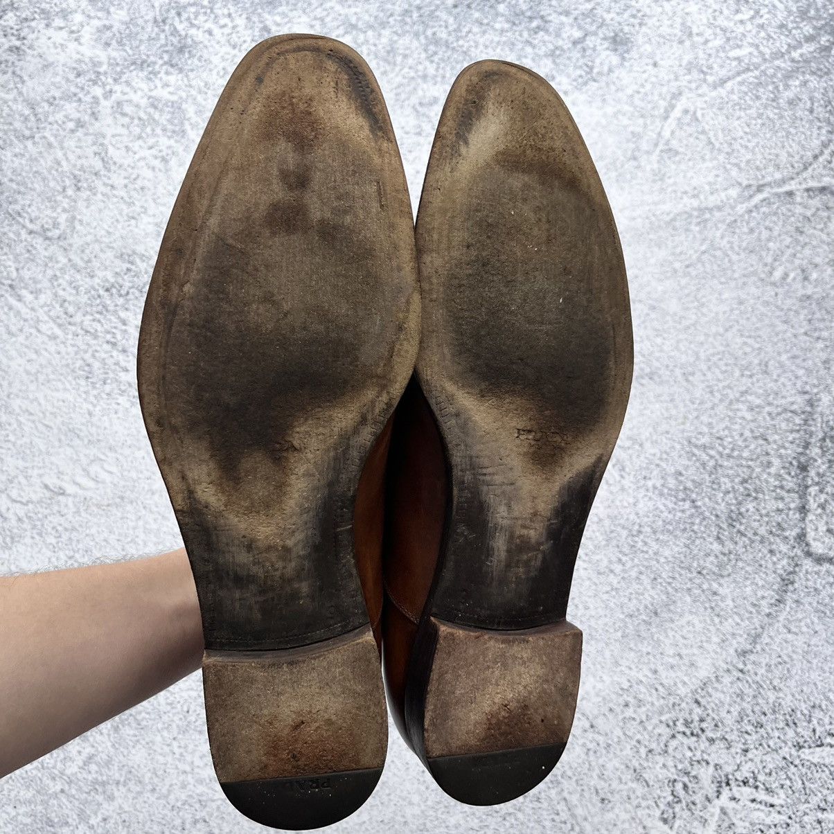 Designer × Prada Prada brown leather Oxford formal shoes Size US 9.5 / EU 42-43 - 6 Thumbnail
