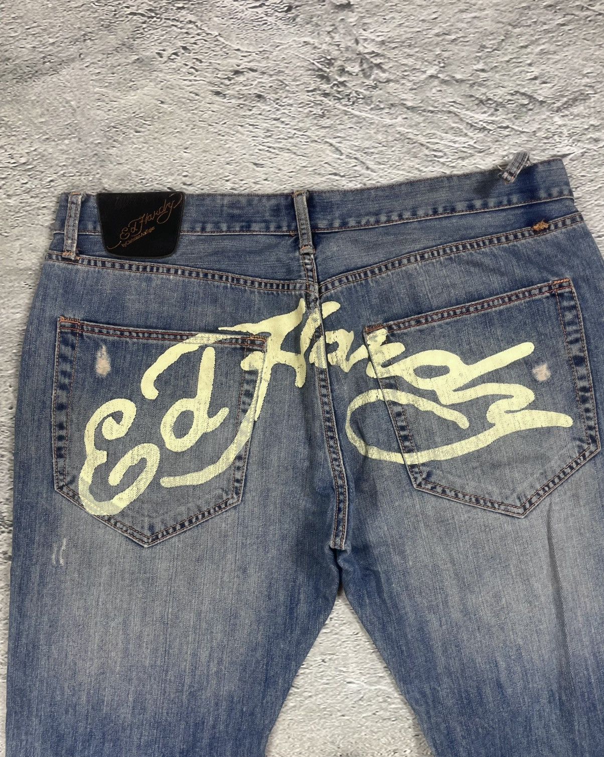 Ed Hardy Ed Hardy Christian Audigier vintage jeans big logo pants Size US 40 / EU 56 - 2 Thumbnail
