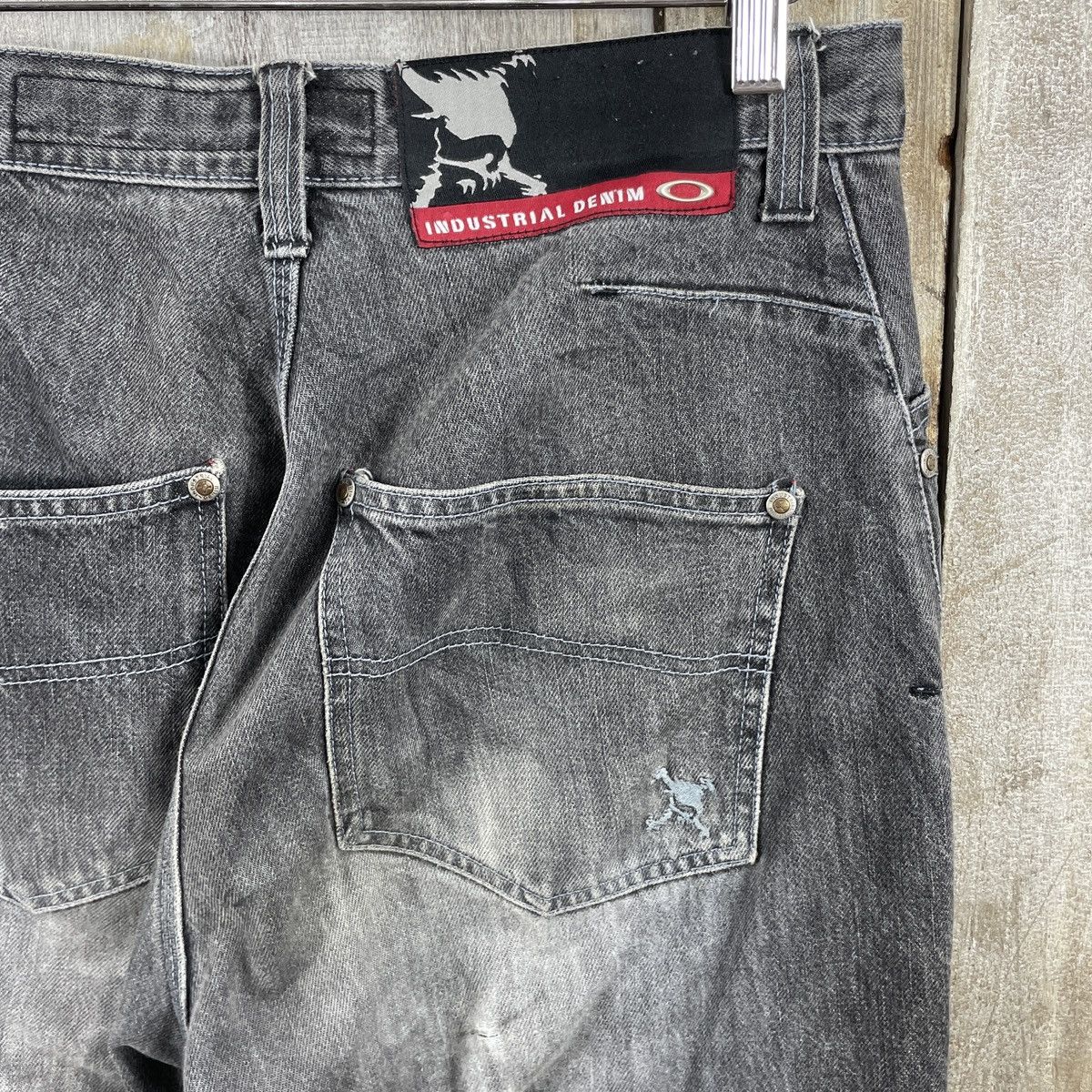 Oakley Vintage Oakley Industrial Denim Distressed Baggy Pants Size US 31 - 11 Thumbnail