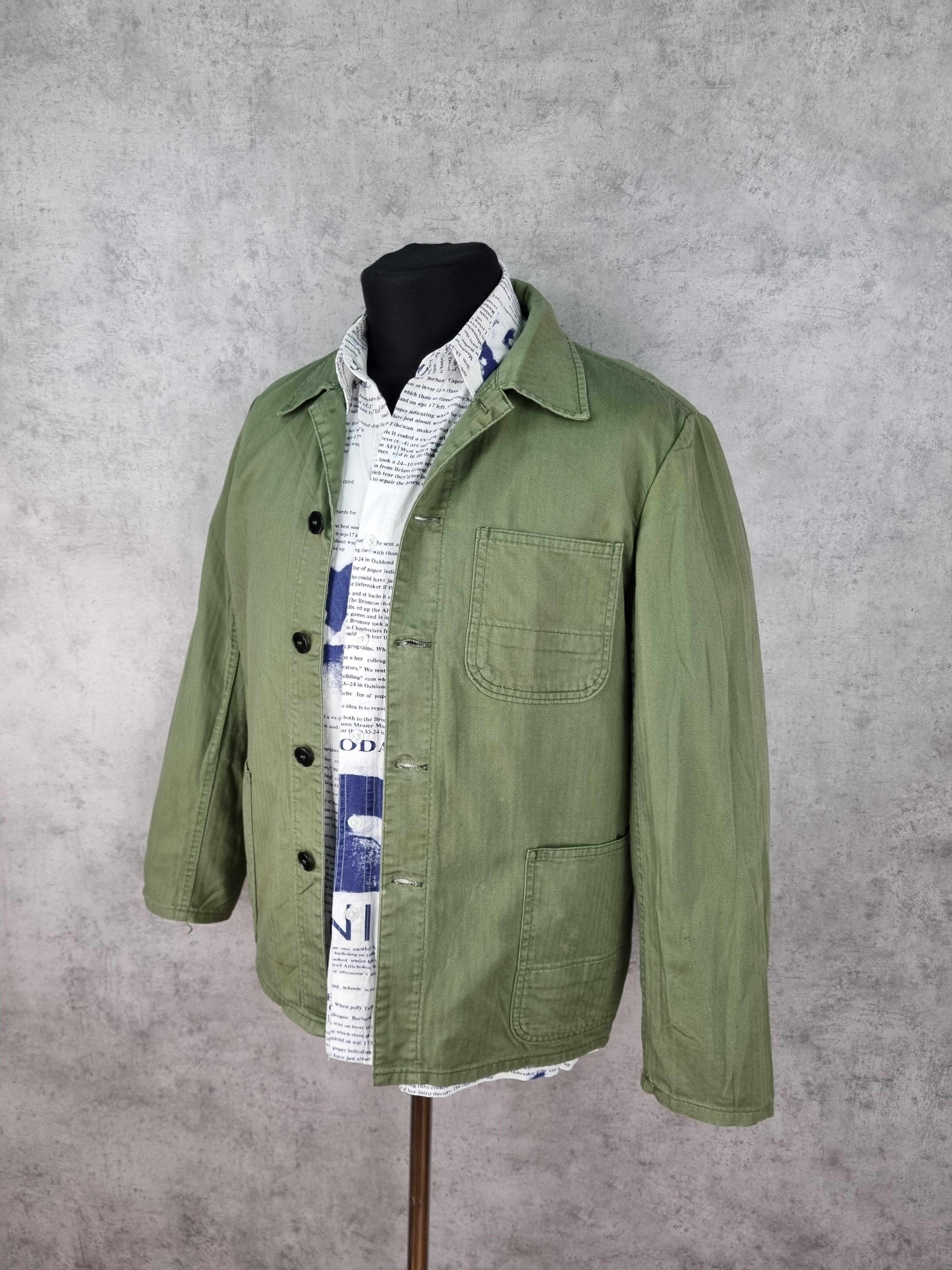 Le Laboureur × Vetra 90s Sanfor Worker Military French Chore Light Jacket Size US M / EU 48-50 / 2 - 2 Thumbnail