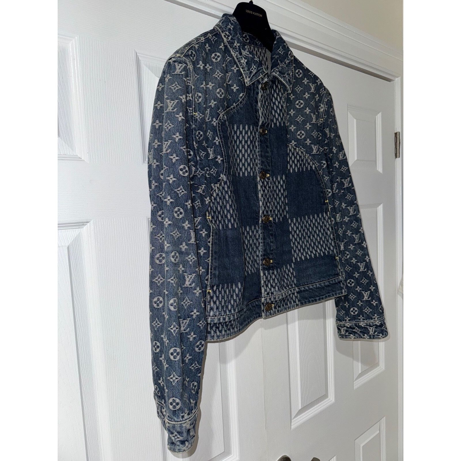 Louis Vuitton Louis Vuitton x Nigo Giant Damier Waves Trucker Jacket 48 Size US M / EU 48-50 / 2 - 9 Thumbnail