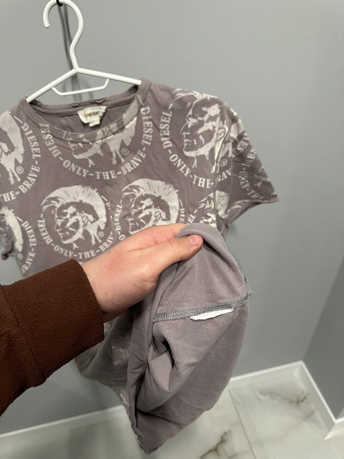 Diesel Diesel 2000s Vintage Y2K T-Shirt Distressed Style Multi Logo Size US XL / EU 56 / 4 - 19 Thumbnail