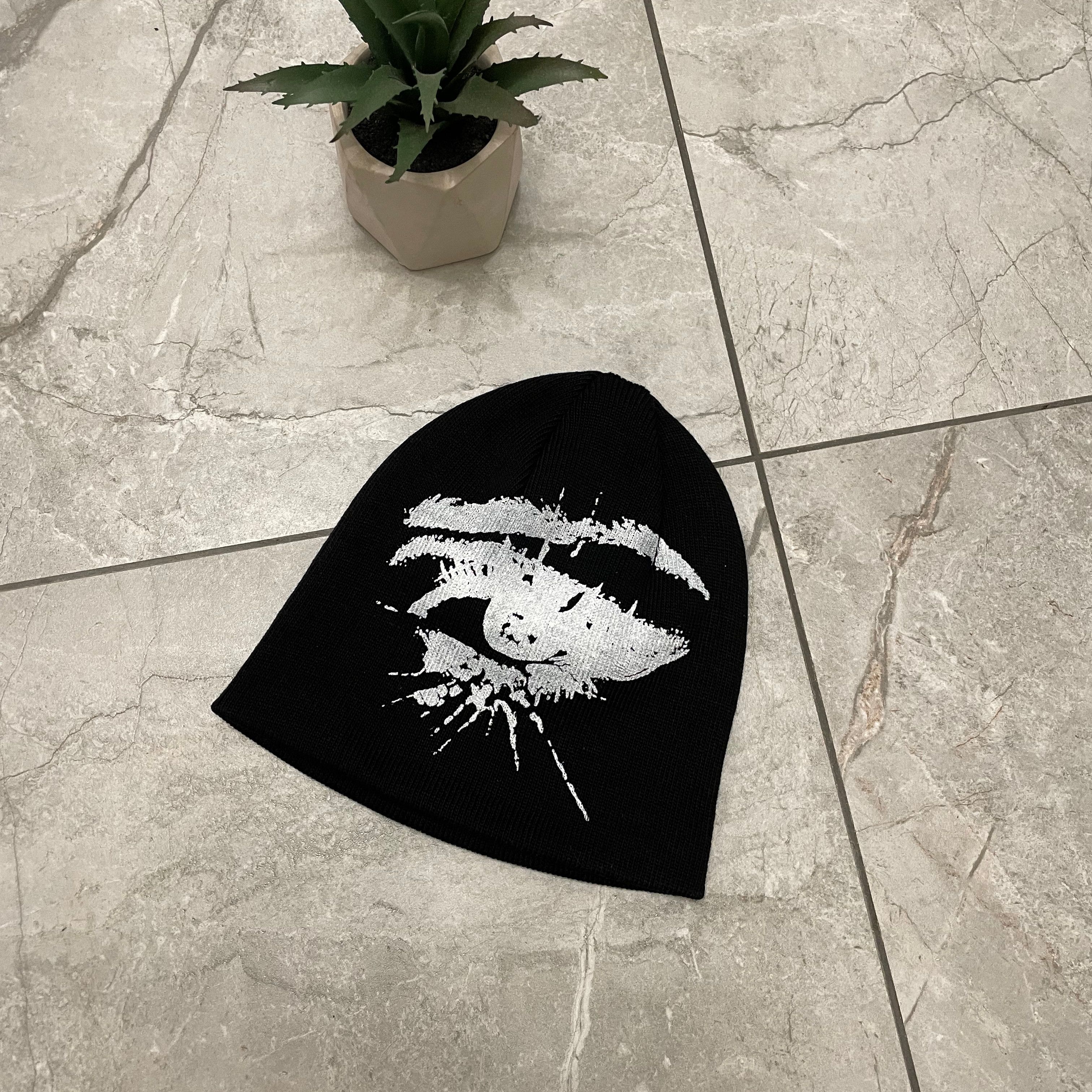 Other Very rare beanie hat y2k grunge print eye y2k Size ONE SIZE - 1 Thumbnail