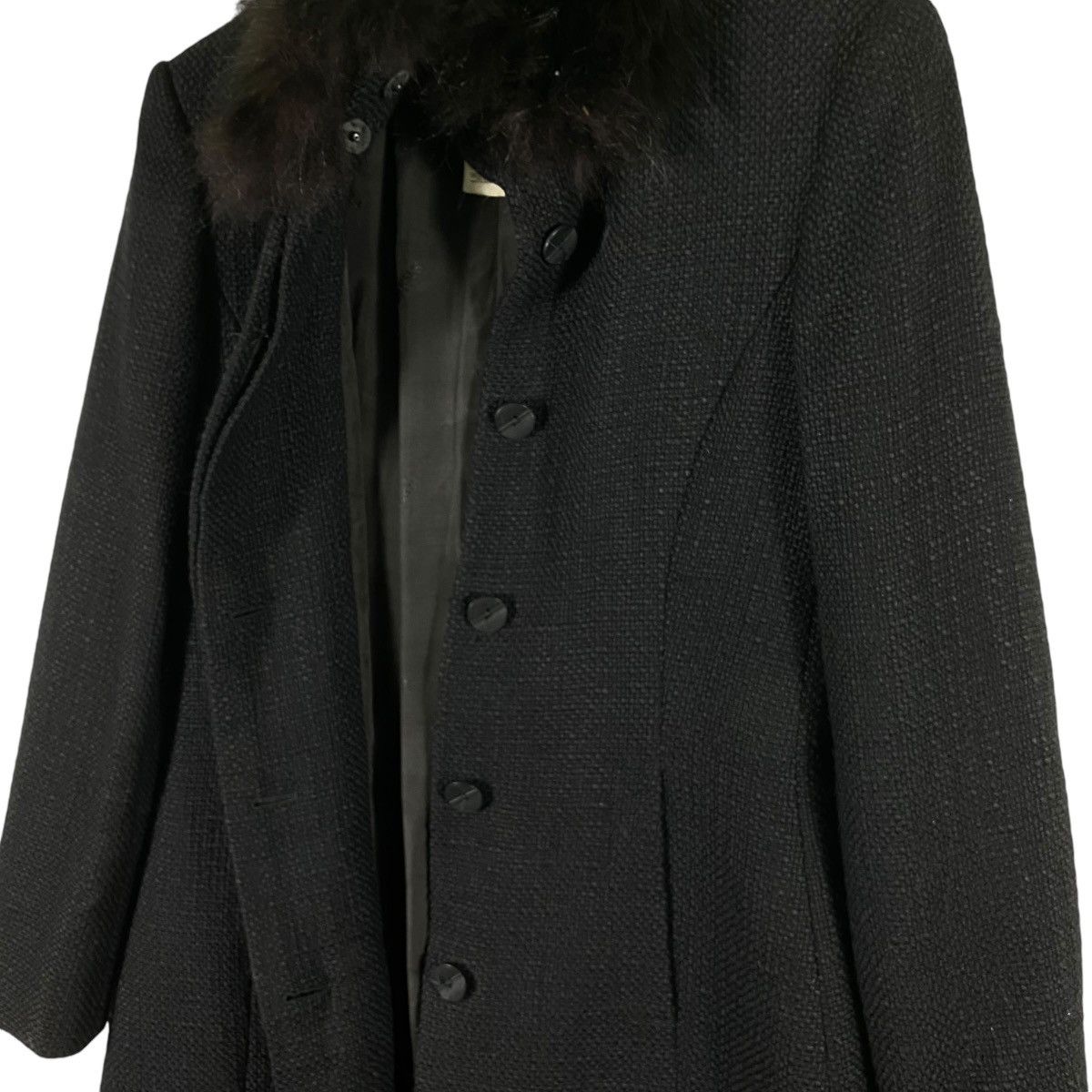 Versace × Versus Versace Vintage Versus Versace Fur Collar Long Button Jacket Size S / US 4 / IT 40 - 5 Thumbnail