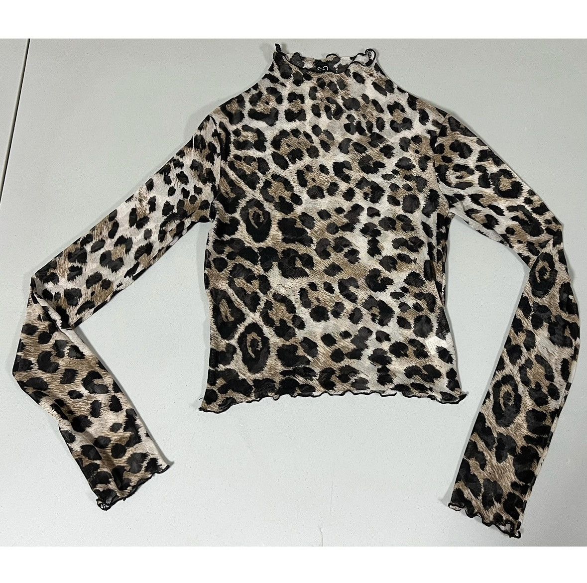 Windsor Smith Windsor Leopard Print Turtleneck Shirt Top Blouse Size M 🐆✨ Size M / US 6-8 / IT 42-44 - 1 Thumbnail
