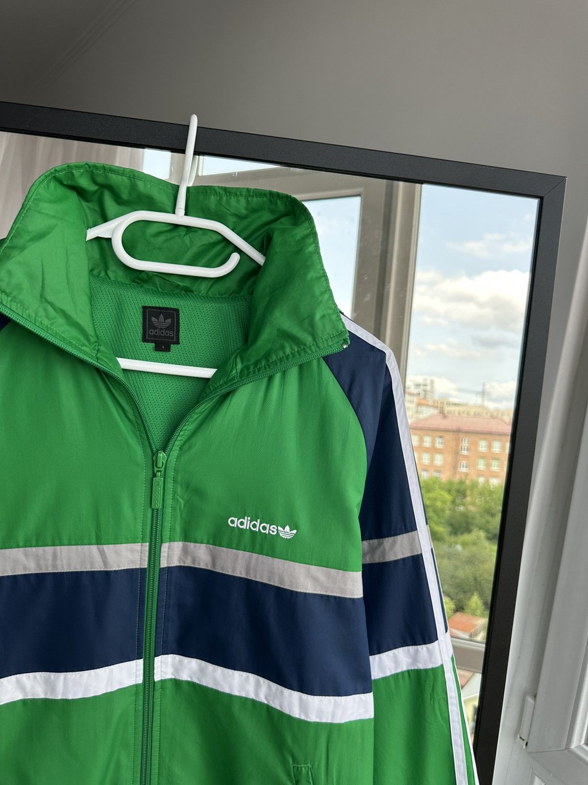 Adidas Vintage Adidas Firebird 00s Nylon Green Men's Jacket Sz S Size US S / EU 44-46 / 1 - 3 Thumbnail