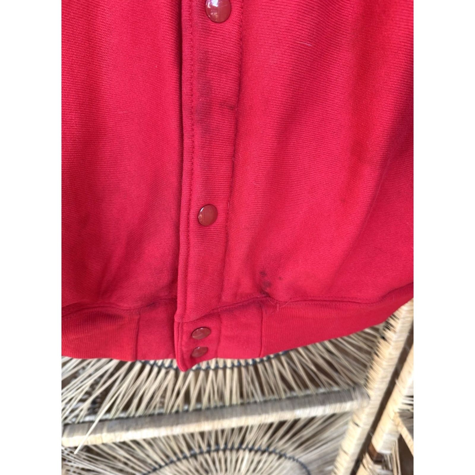 Champion VINTAGE Champion Sweatshirt Mens XL Red Reverse Weave Snap Cardigan Made USA 90s Mens Cardigan Sweatshirt Red 90s Champion Vintage Size US XL / EU 56 / 4 - 3 Thumbnail