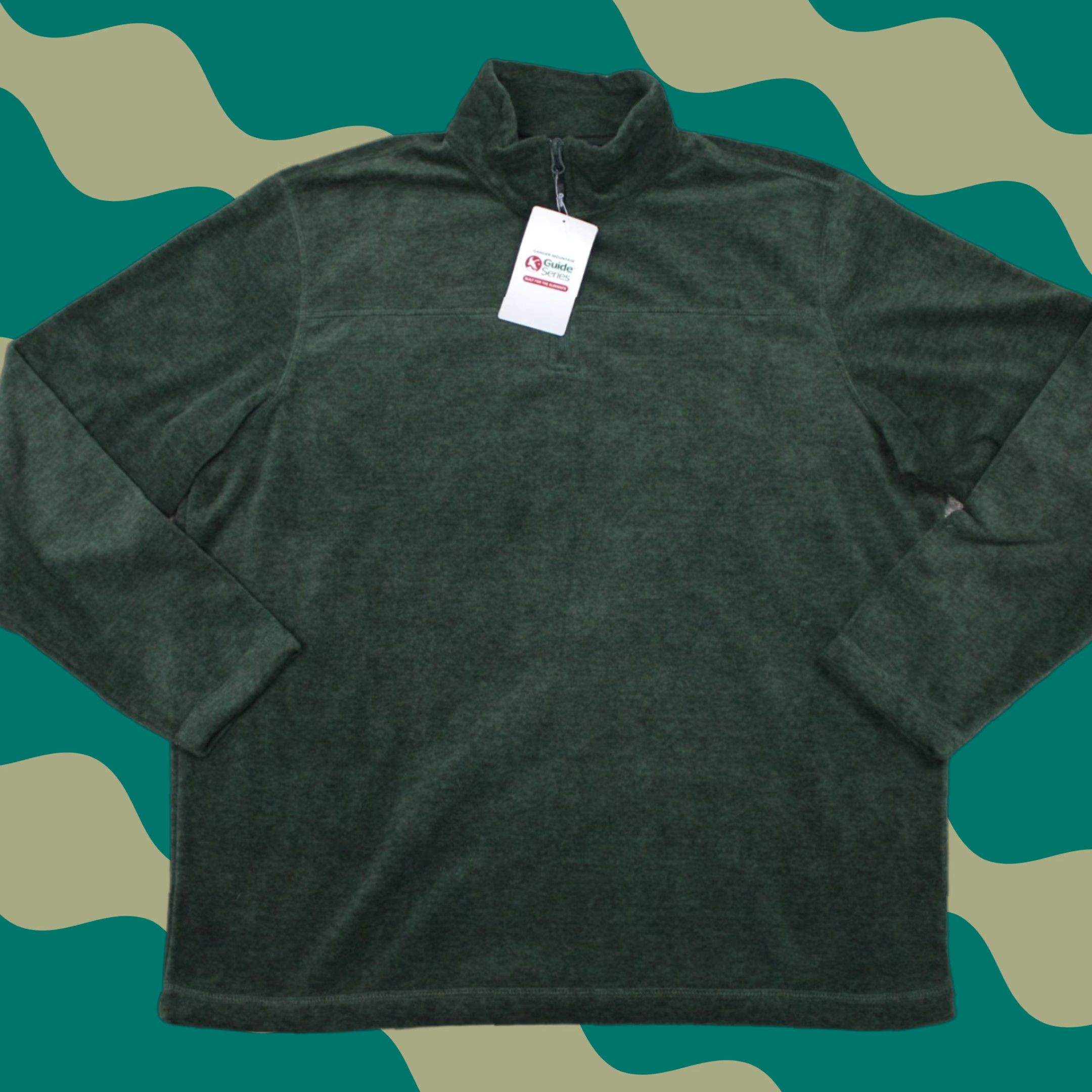 Essentials Gander Mountain Shacket Mens Large Green 1/4 Zip Sweatshirt Fleece NWT ACembroidered Logo Regular Fit Outdoor Shirt Size US L / EU 52-54 / 3 - 1 Thumbnail