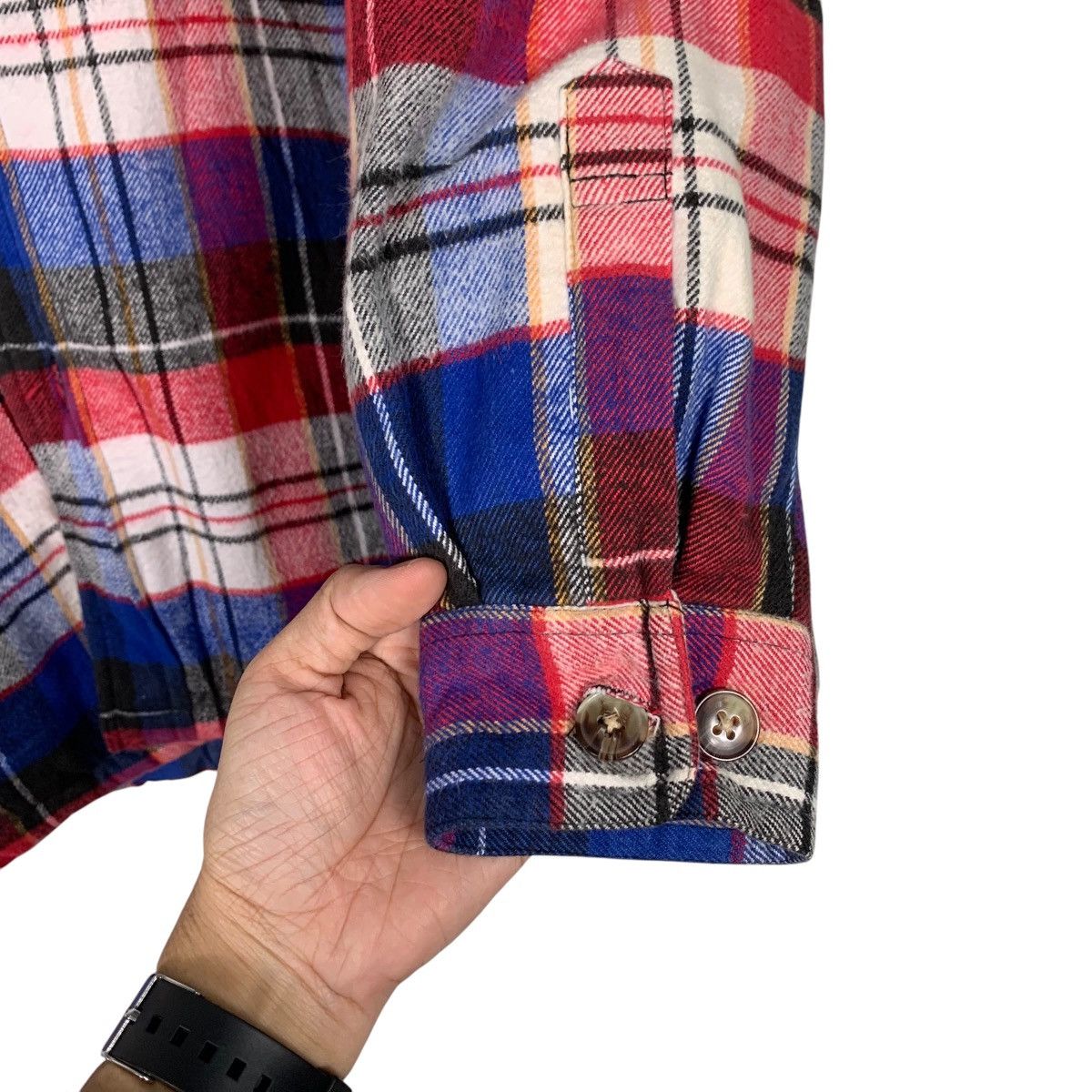 Flannel 90’s SEAHOP Fleece Lined Checked Flannel Jacket #2342-C105 Size US M / EU 48-50 / 2 - 13 Thumbnail