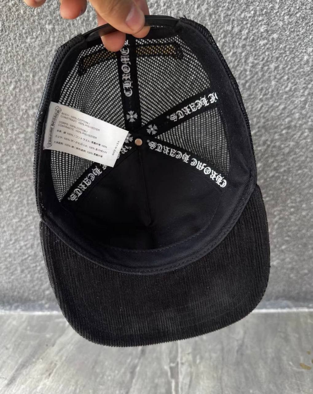 Chrome Hearts Limited Chrome Hearts Black and Gold Corduroy Baseball Size ONE SIZE - 5 Thumbnail