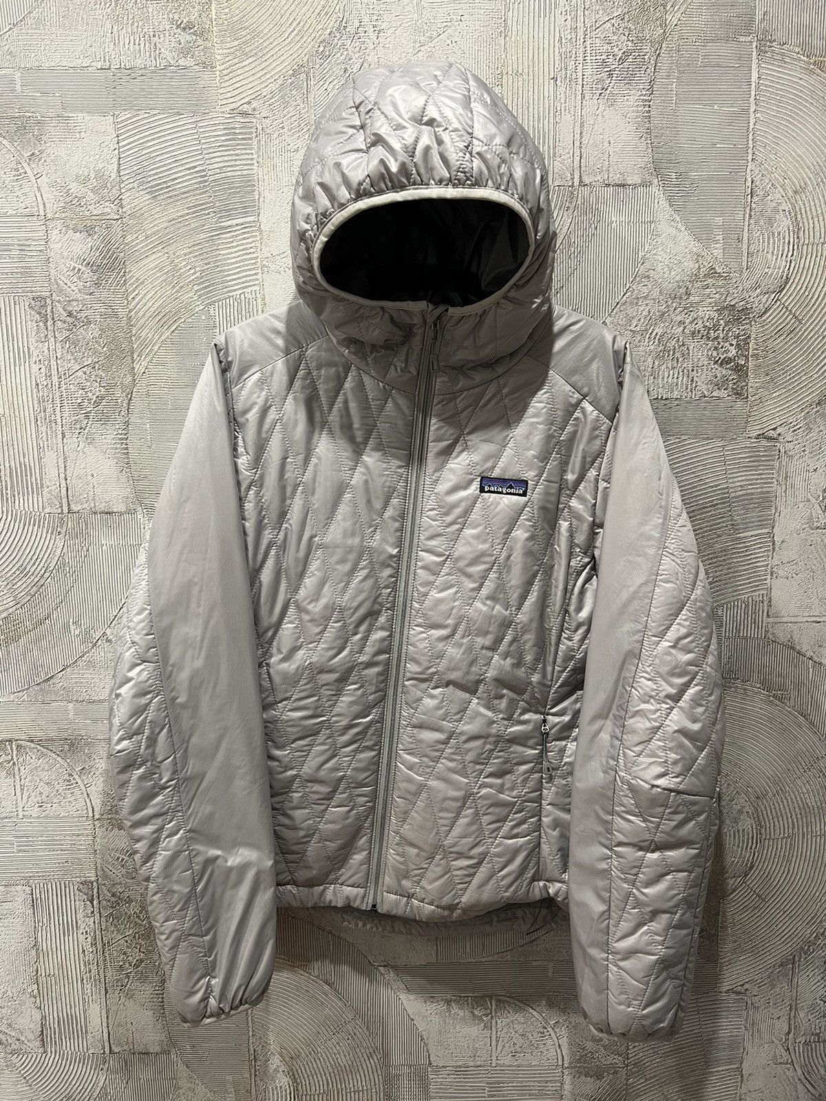 Patagonia Quilted Hoodie Nano Jacket L Teal Primaloft