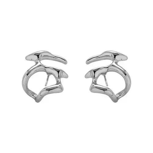 Japanese Brand Mutant Vein Earrings Gothic Punk Chrome Jewelry Spike Size ONE SIZE - 2 Thumbnail