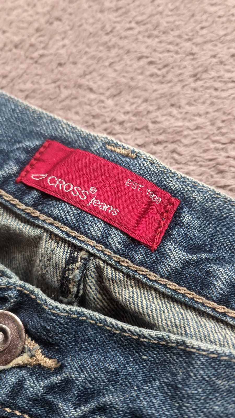 Hysteric Glamour Vintage Flared Jeans Y2K distressed washed denim cargo pants Size US 33 - 6 Thumbnail