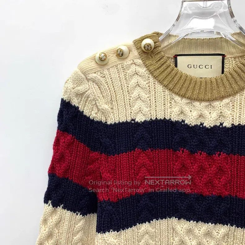 Gucci Gucci Colour-blocked striped twisted wool round-neck long- Size XS / US 0-2 / IT 36-38 - 3 Thumbnail
