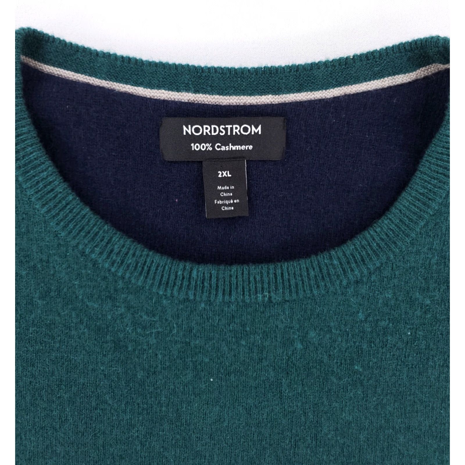 Nordstrom Nordstrom 100% Cashmere Green Crew Neck Sweater Mens XXL Pullover Crew Neck Green Cashmere Sweater Mens 2XL Size US XXL / EU 58 / 5 - 2 Thumbnail