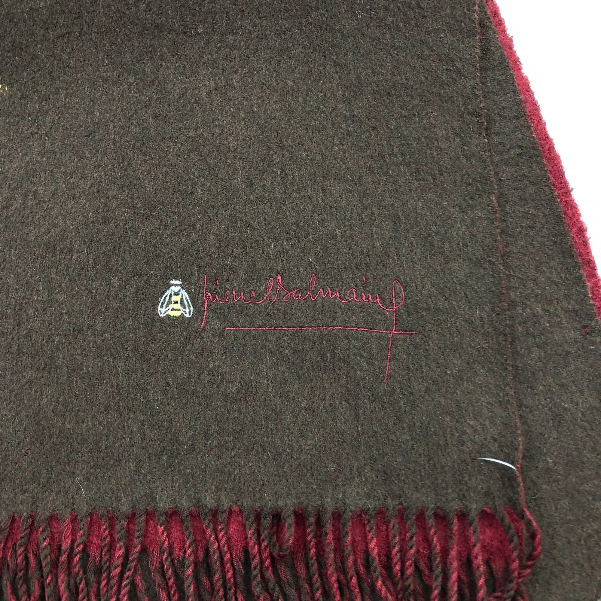 Japanese Brand Vintage Pierre Balmain Scarf Muffler Wool Cashmere Scarves Size ONE SIZE - 6 Thumbnail