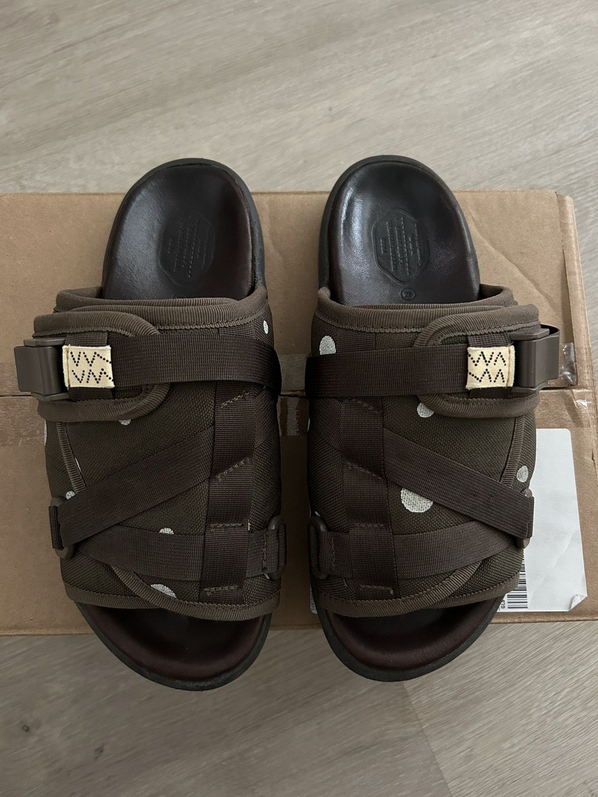 Visvim Visvim Christo Sandal Polka Dot Brown Vibram Size M | Grailed