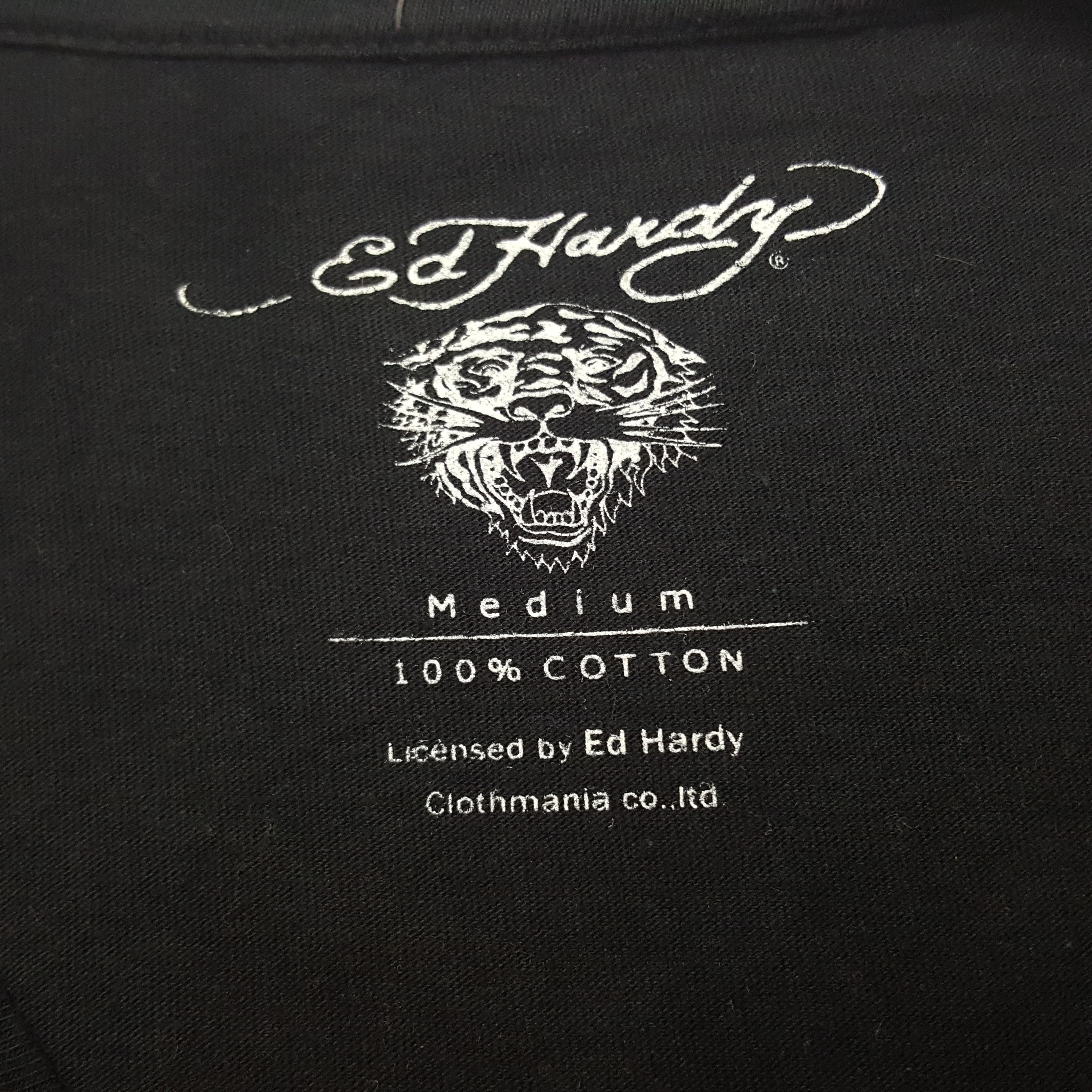 Ed Hardy × Vintage Vintage Ed Hardy Overprinted Tshirt Size US S / EU 44-46 / 1 - 6 Thumbnail