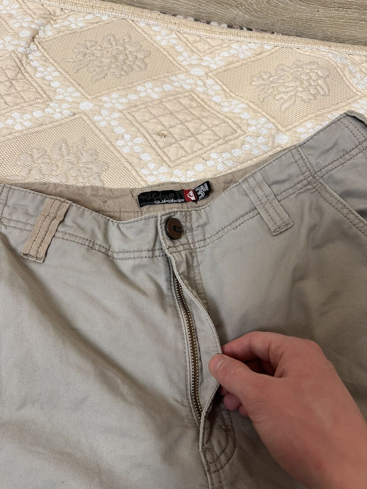 Quiksilver 🔥 Quiksilver Big Logo Rap Y2K Cargo Pants Denim Jeans Chino Size US 34 / EU 50 - 5 Thumbnail