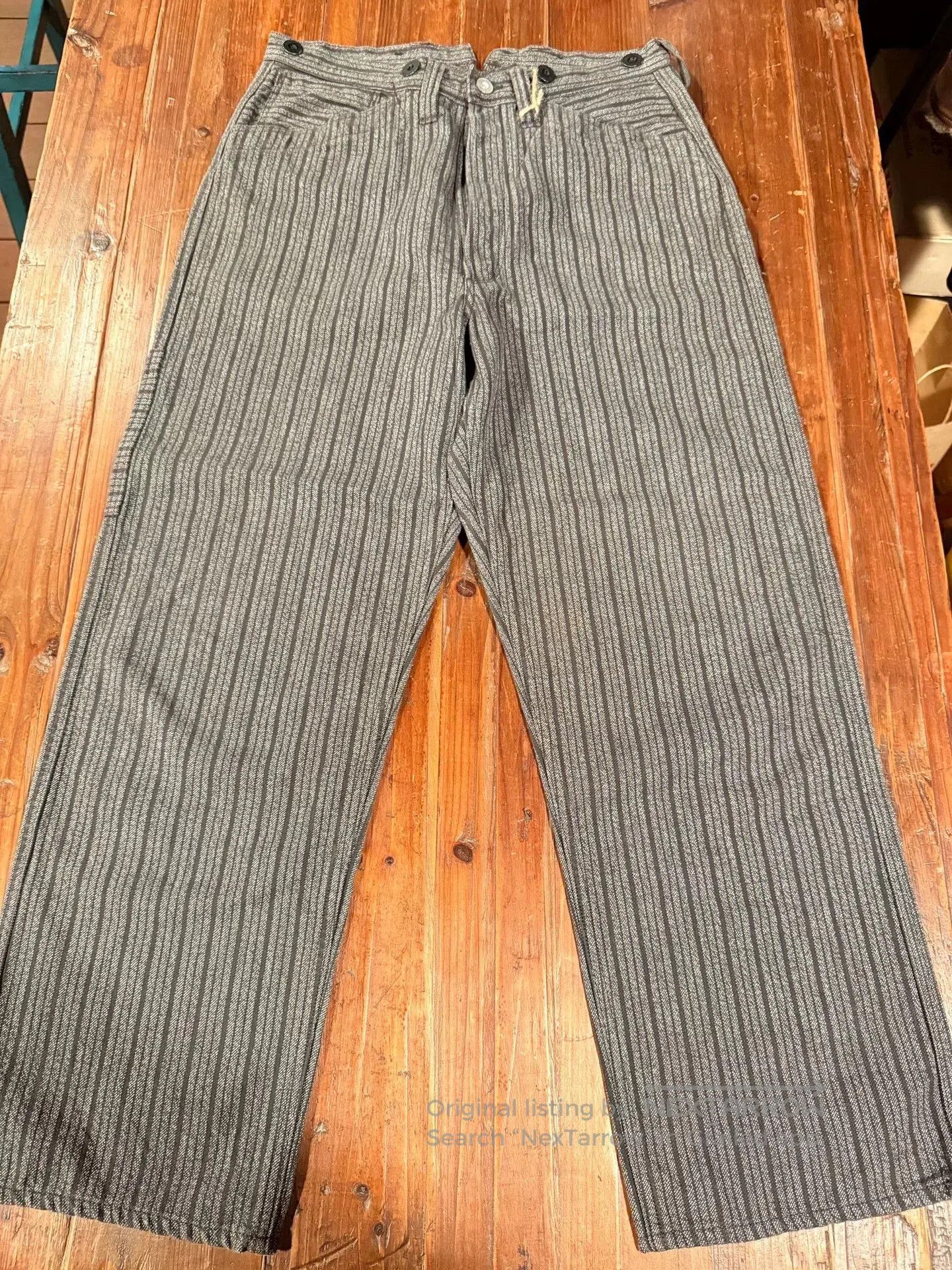 Freewheelers Freewheelers Gray Striped Work Pants 30. Size US 30 / EU 46 - 1 Thumbnail