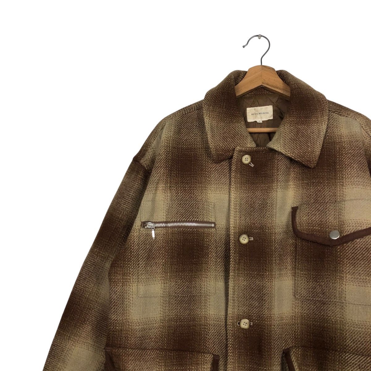 Issey Miyake Rich Brown Tartan Design Vintage Chore Jacket Men's Melrose Size US M / EU 48-50 / 2 - 8 Thumbnail