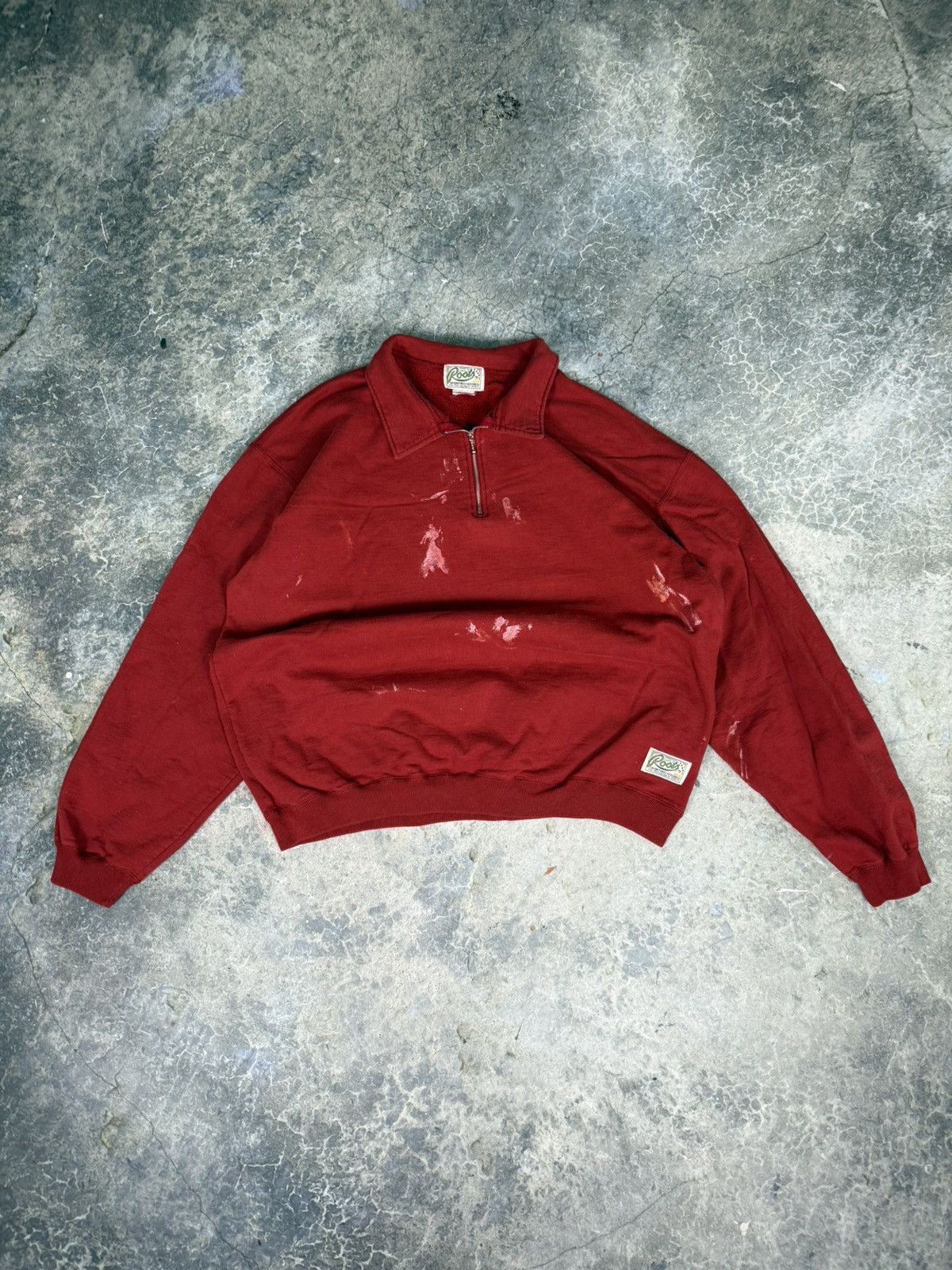 Roots × Vintage Vintage Distressed Roots Quarter Zip Size US XL / EU 56 / 4 - 1 Thumbnail