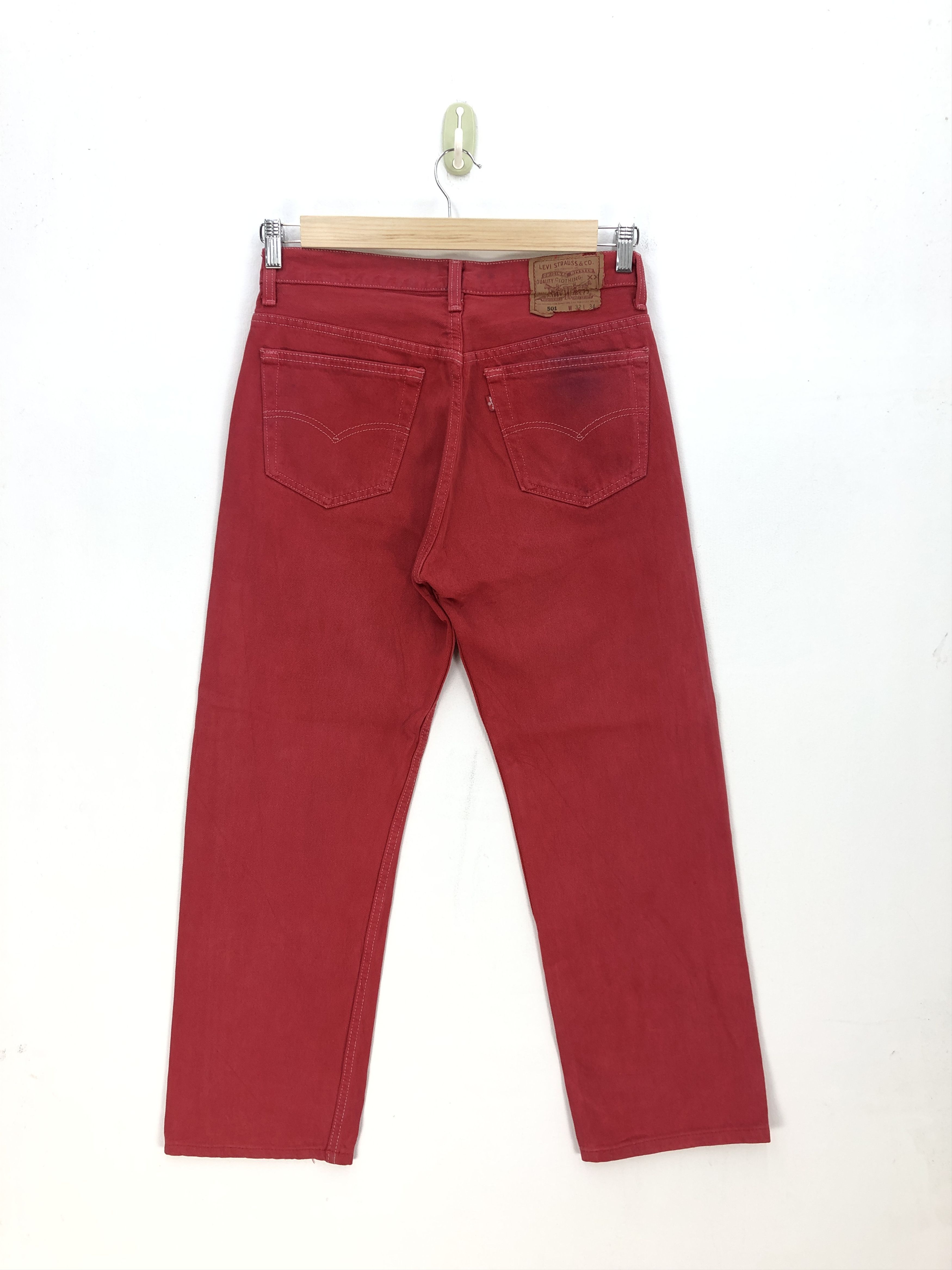 Levi's Vintage Levis 501 Jeans Red Levi's Faded Denim Size 30" / US 8 / IT 44 - 2 Thumbnail