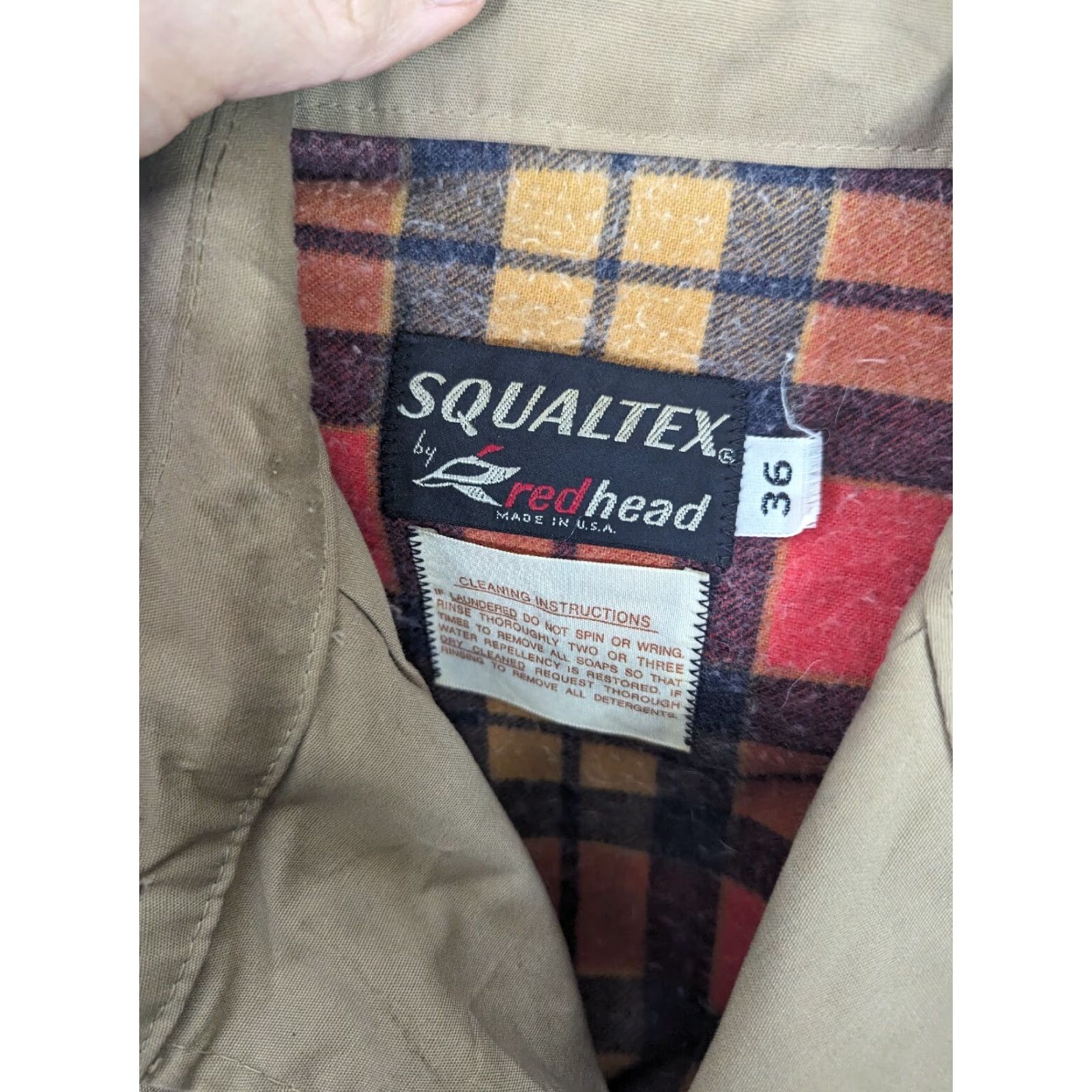Vintage VINTAGE Red Head Squaltex Waterproof Windproof Hunting Jacket Shirt Mens Small Beige Size US S / EU 44-46 / 1 - 3 Thumbnail