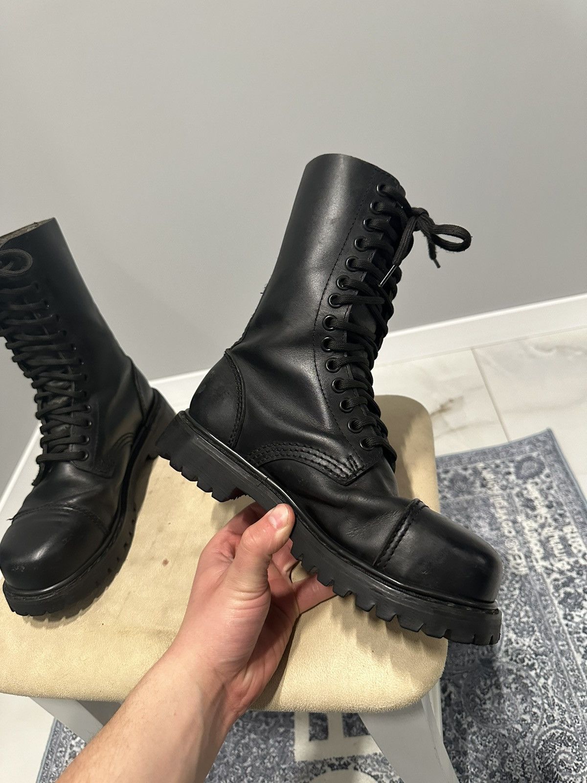 Undercover Undercover Avant Garde Vintage Leather Boots Steel Toe Size US 5 / EU 37 - 14 Thumbnail