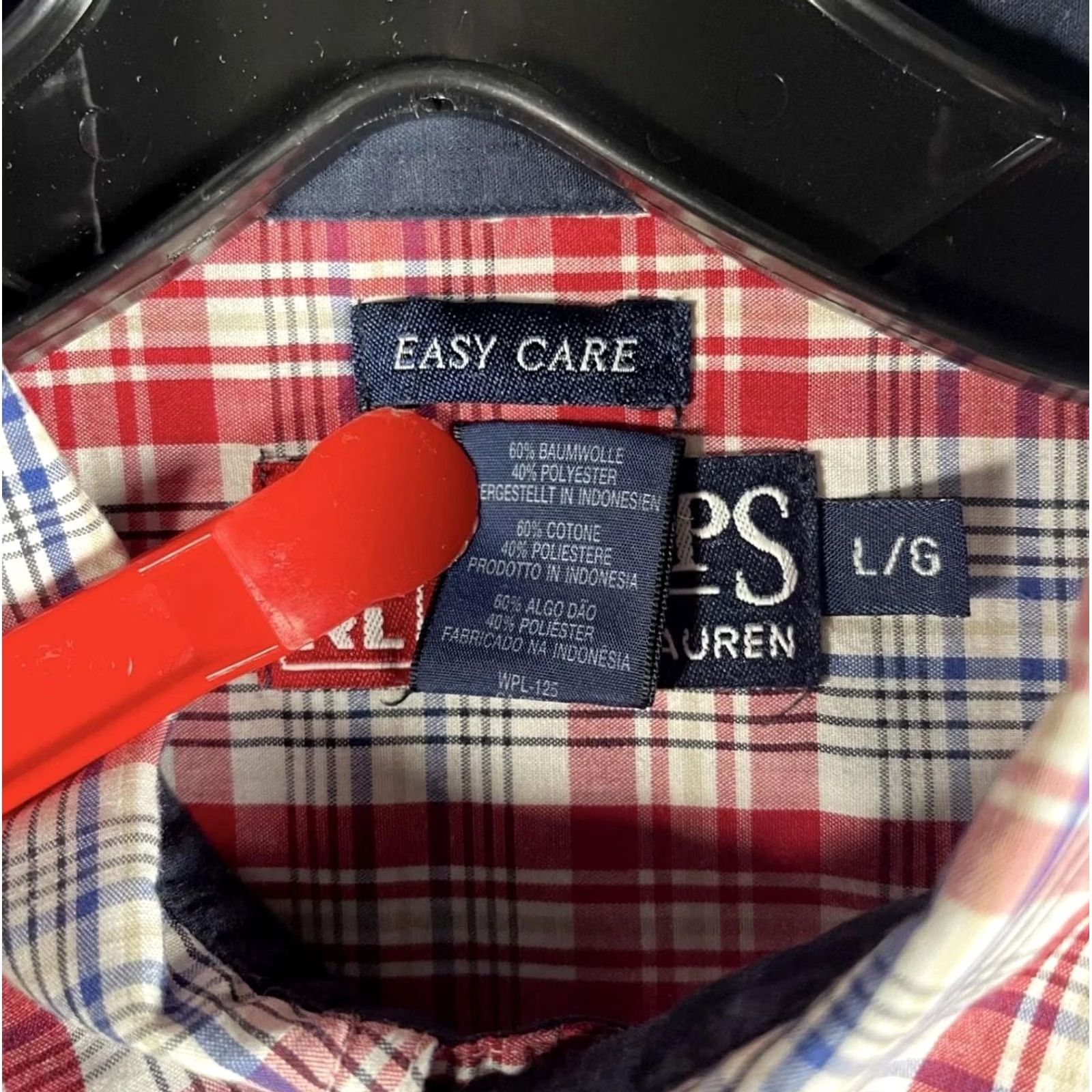 Ralph Lauren VTG Chaps Ralph Lauren Mens Large Red Plaid Button-Up Casual Shirt Size US L / EU 52-54 / 3 - 5 Thumbnail