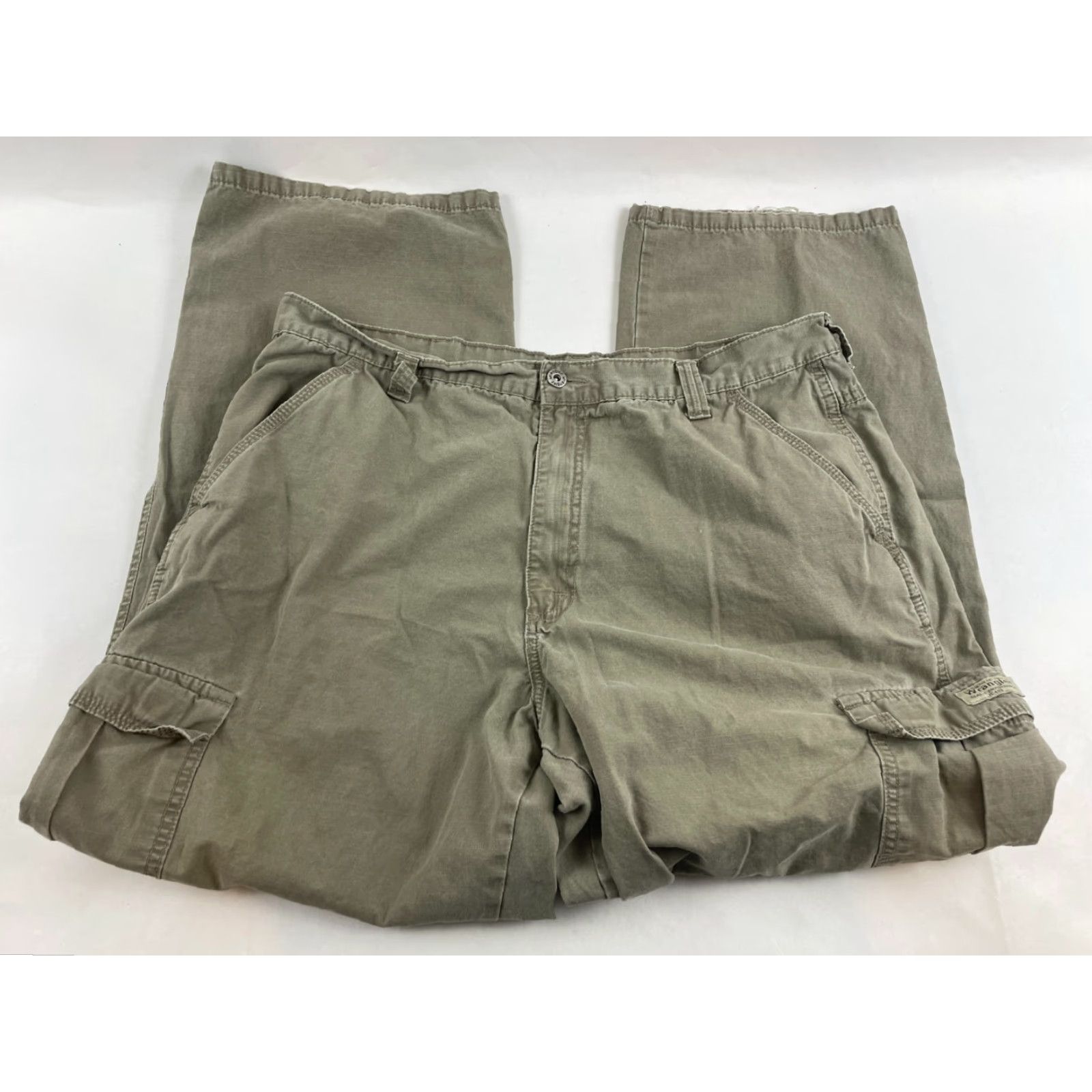 Wrangler Wrangler Pants Mens 38x32 Cargo Pockets Straight Brown Tan Casual Workwear Modern Cargo Pocket Mens Regular Size 38x32 Size US 38 / EU 54 - 2 Thumbnail