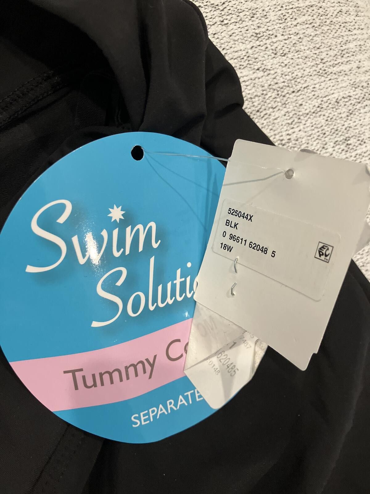 Other NWT Swim Solutions Black High-Waisted Shorts Size ONE SIZE - 5 Thumbnail