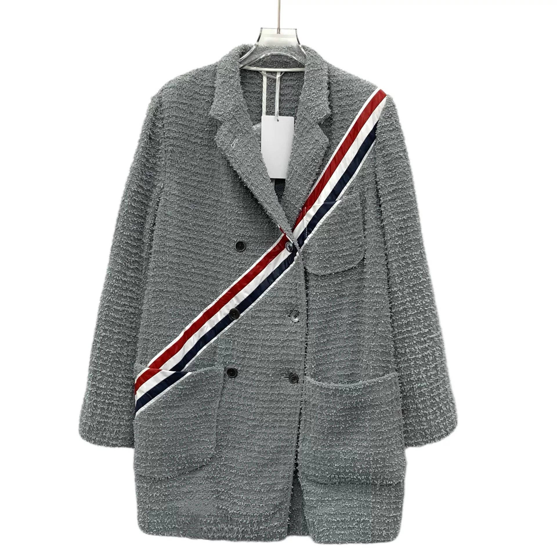 Thom Browne thom browne gray double-breasted jacket Size US S / EU 44-46 / 1 - 1 Thumbnail