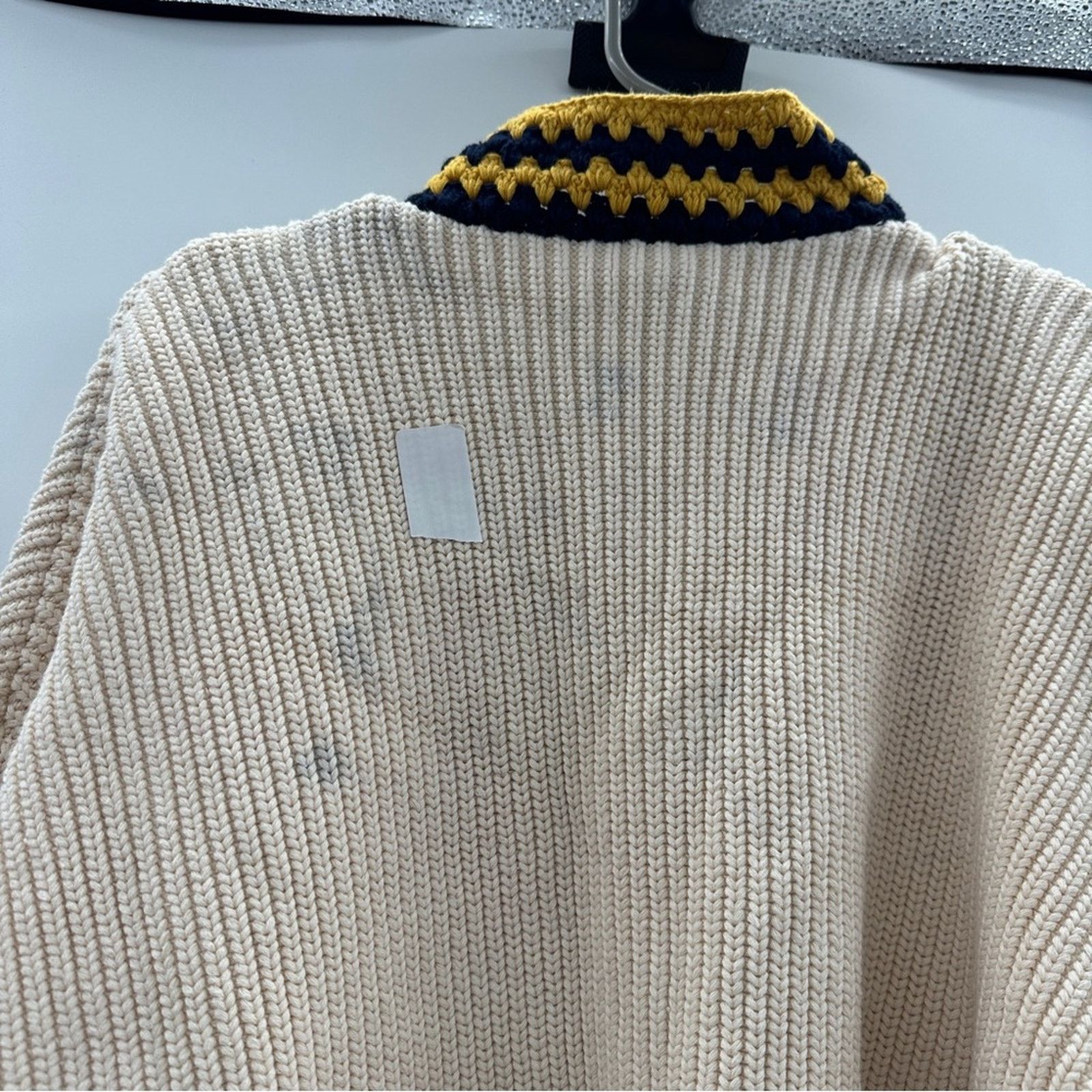 RHODE RTR Rhode Finn Granny Square Knit Long Sleeve Zip Sweater Size S / US 4 / IT 40 - 11 Thumbnail
