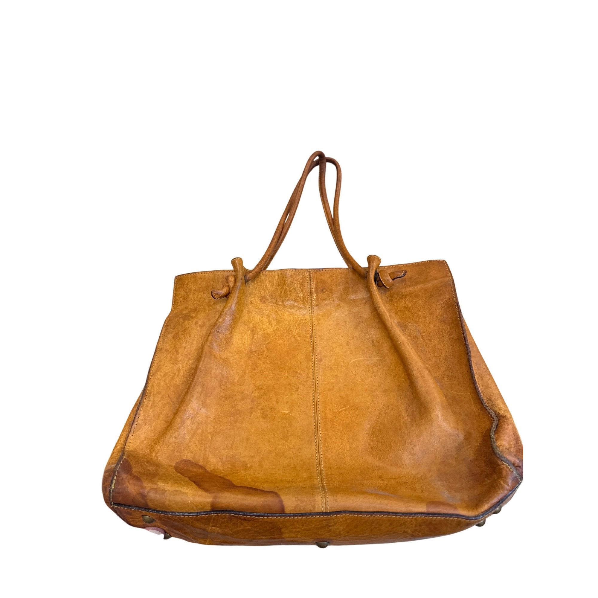 Designer Paolo Masi Womens brown Vintage Leather Shoulder Handbag SKU Size ONE SIZE - 11 Thumbnail