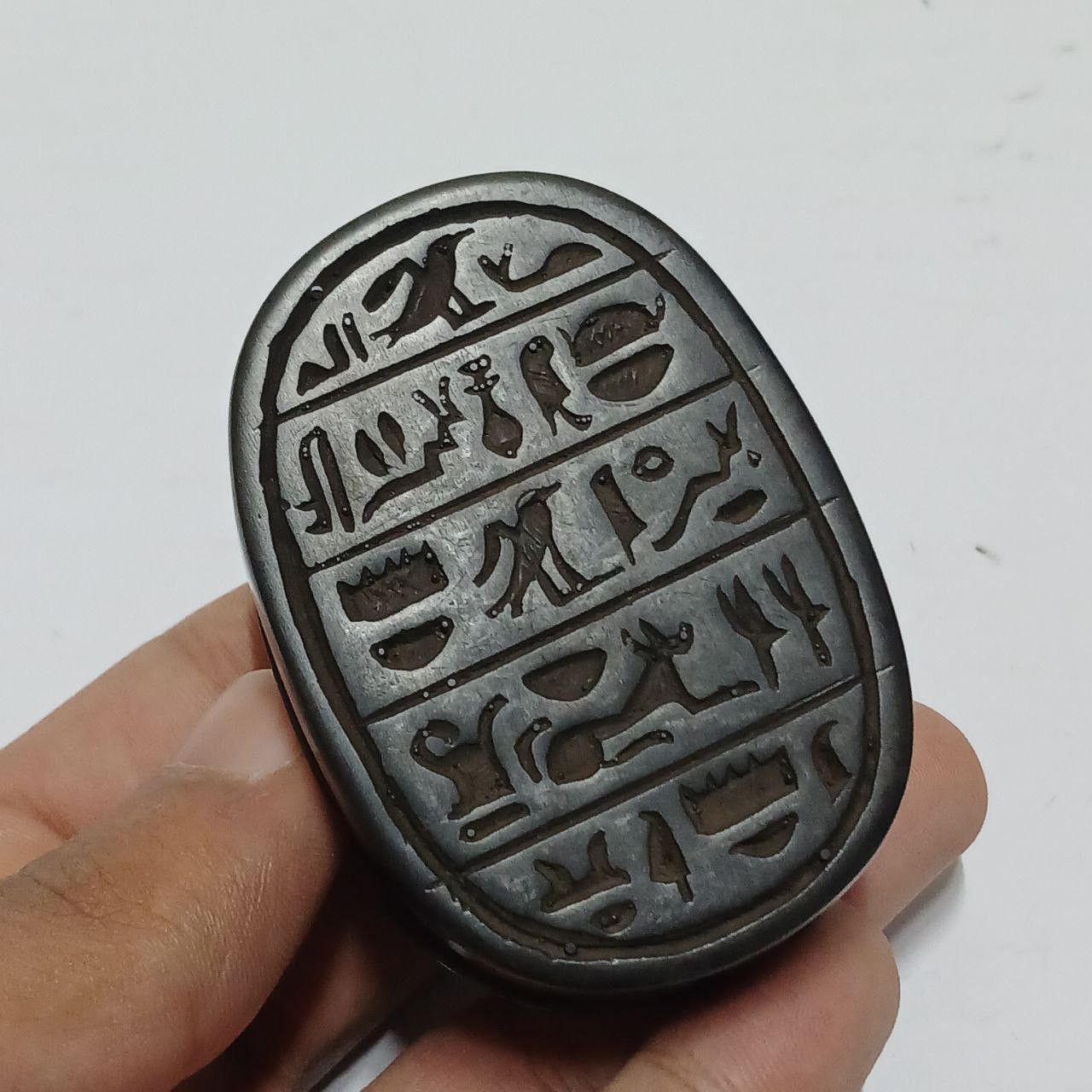 Other Antique style Egypt scarab carved distinctive hieroglyph Size ONE SIZE - 7 Thumbnail