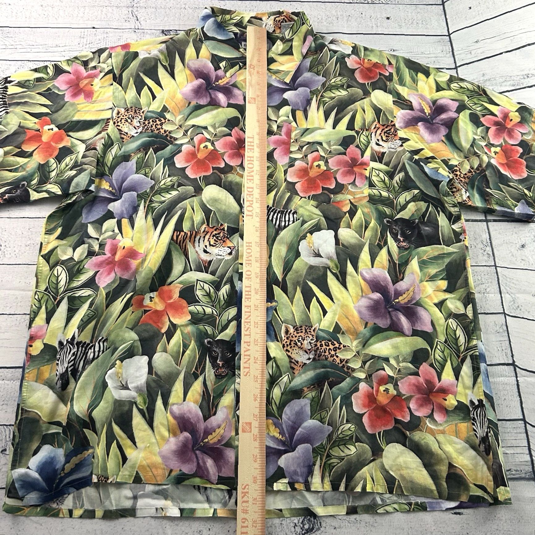 Vintage Barry Bricken Hawaiian Zoo Short Sleeve Button Front Shirt Men's XL Size US XL / EU 56 / 4 - 3 Thumbnail