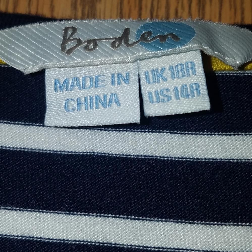 Boden Boden Dress Size 14R Blue/White Size XL / US 12-14 / IT 48-50 - 3 Thumbnail