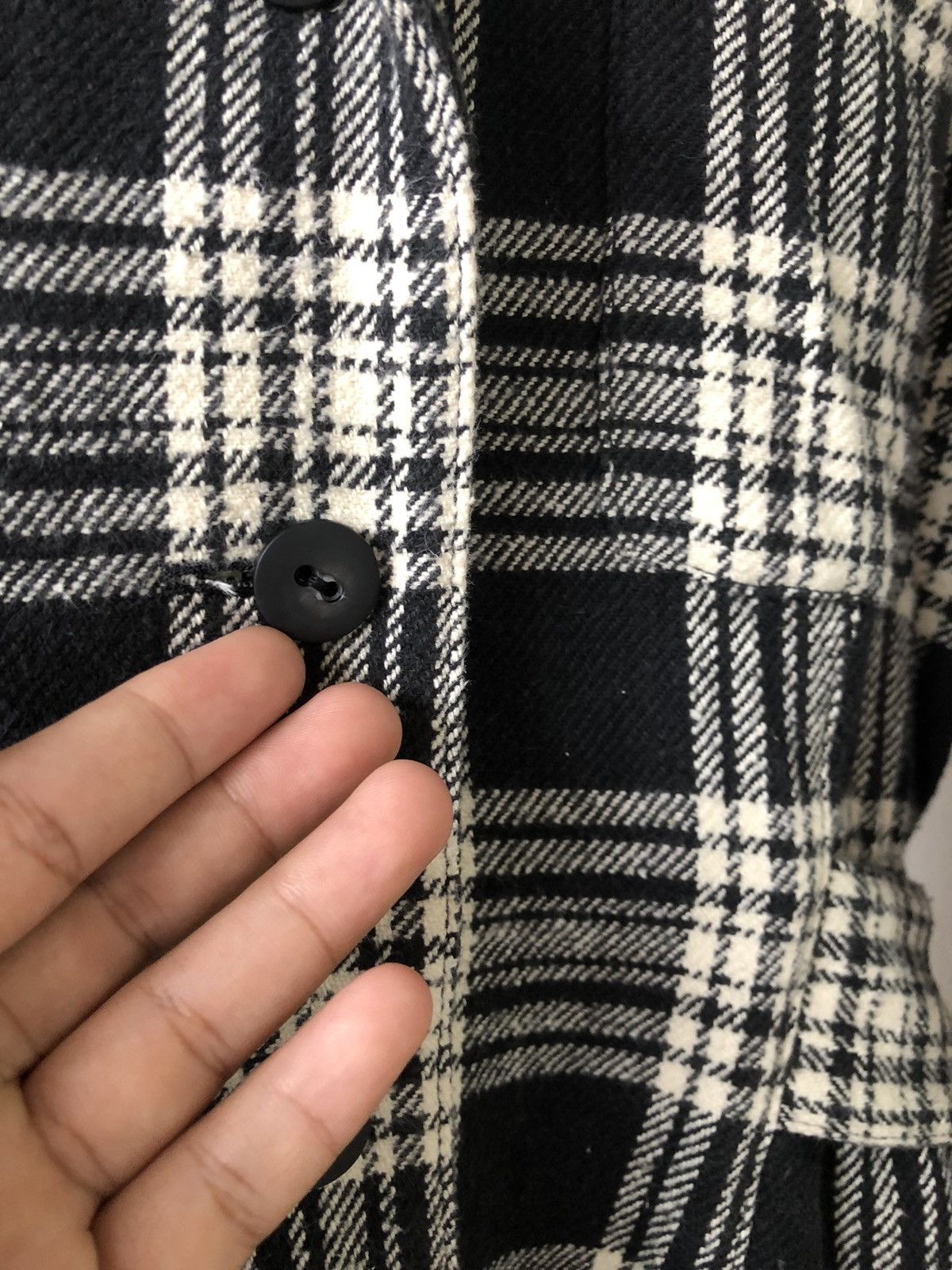 Issey Miyake Vintage Issey Miyake IS Cotton Checked Coat Jacket Size M / US 6-8 / IT 42-44 - 10 Thumbnail